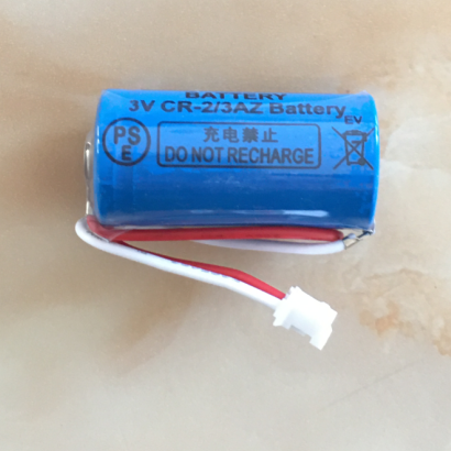 CR-2/3AZ 足容量1700mAh 带防爆阀锂电池 烟雾探测器电池 物联网设备